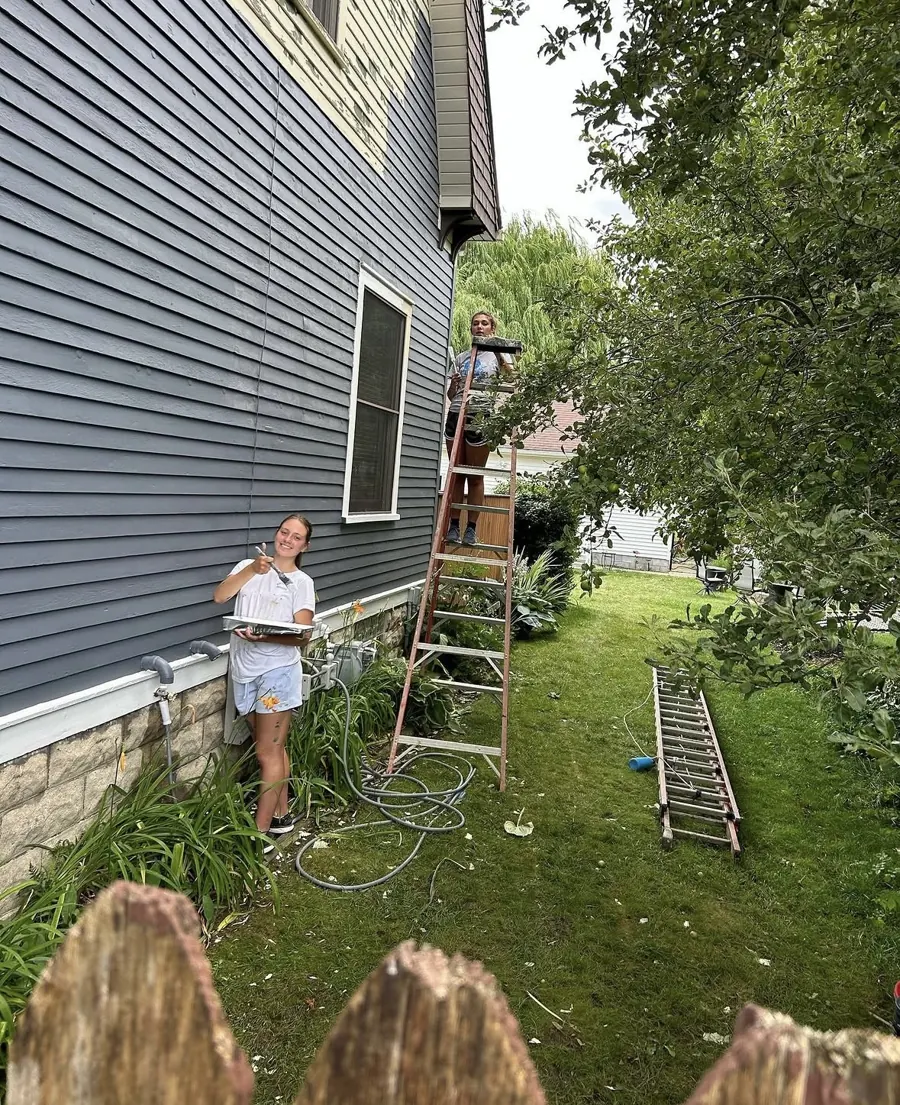 Exterior repaint in progress