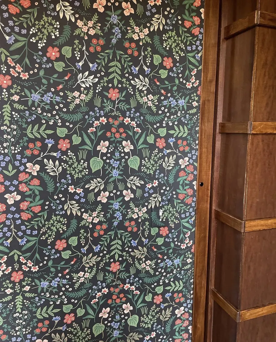 Floral accent wall