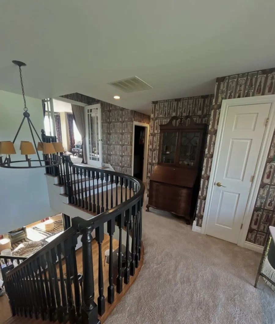 Upstairs hallway wallpaper